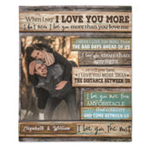 I Love You More Than Anything - Upload Image, Gift For Couples - Personalized Blanket - Lovscape